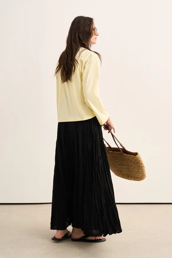 Pastel Yellow Basic Sweatshirt