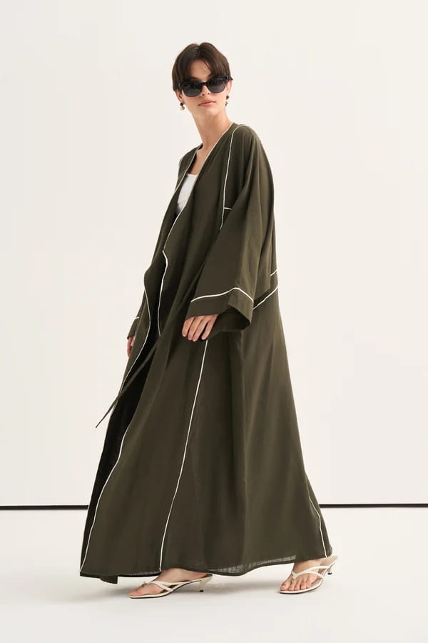 Khaki Organic Cotton Abaya