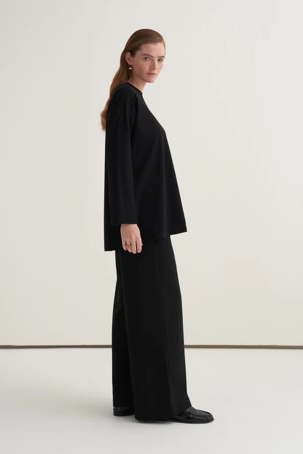 Black Basic Sweatshirt