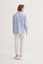 Ecru Striped Poplin Shirt