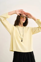 Pastel Yellow Basic Sweatshirt