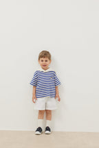 Travel collar t-shirt blue