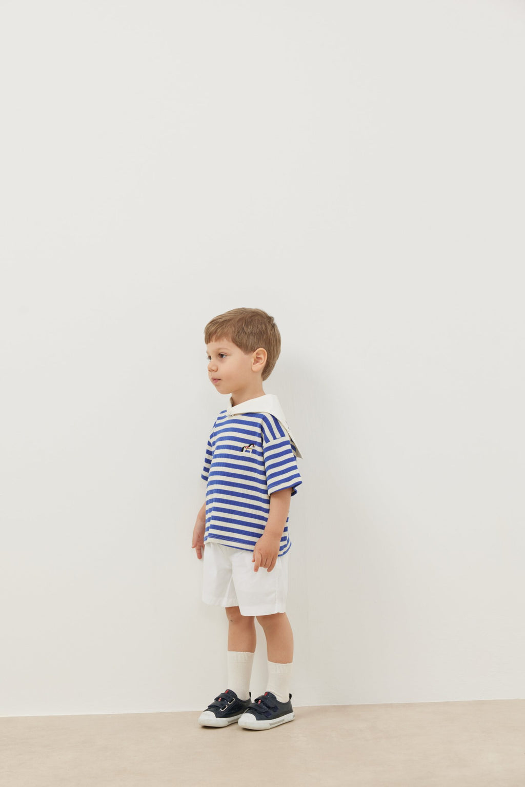 Travel collar t-shirt blue