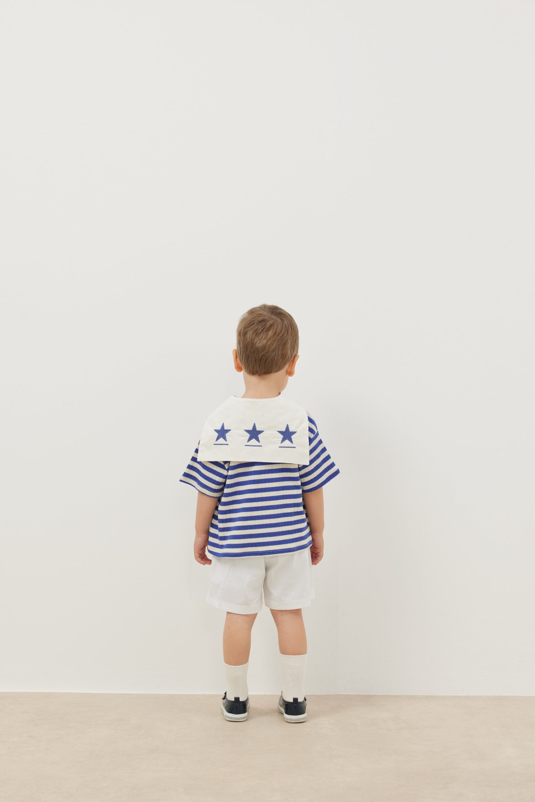 Travel collar t-shirt blue