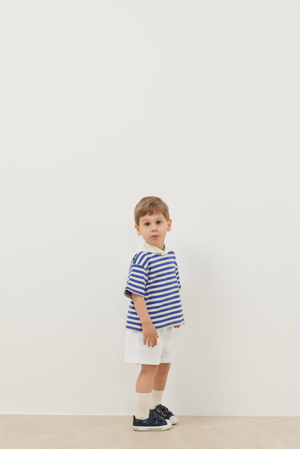 Travel collar t-shirt blue