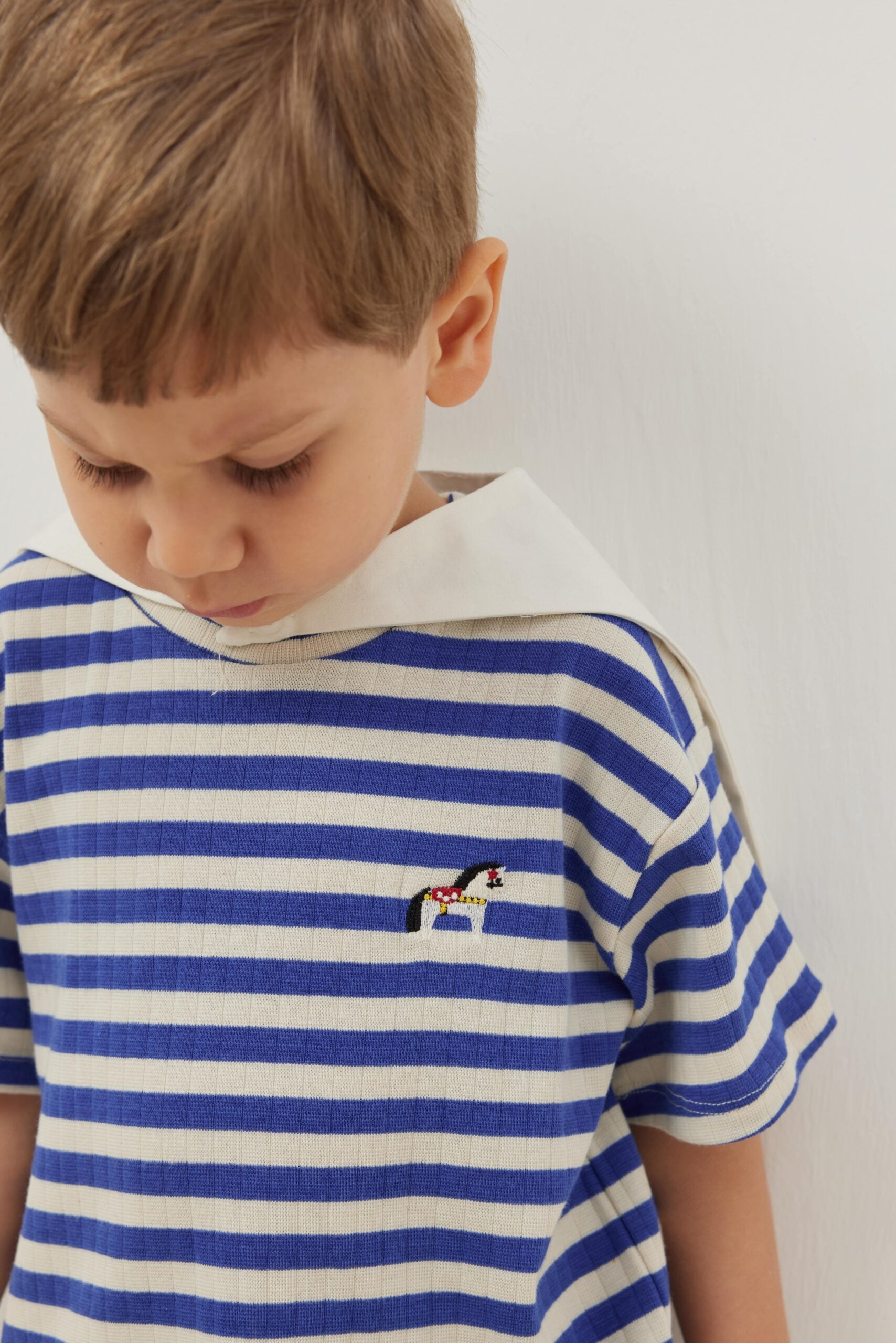 Travel collar t-shirt blue