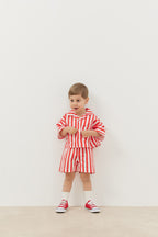 Pocket suit red striped
