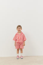 Pocket suit red striped