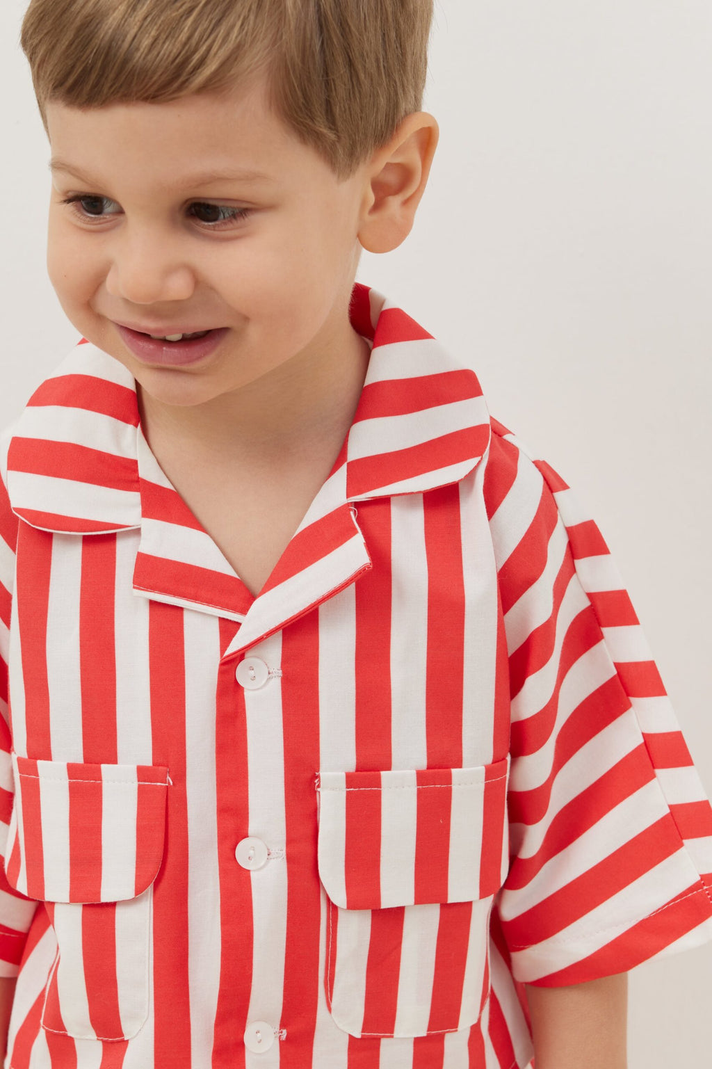 Pocket suit red striped