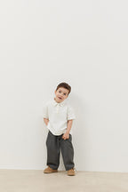 Premium polo neck oversize t-shirt white