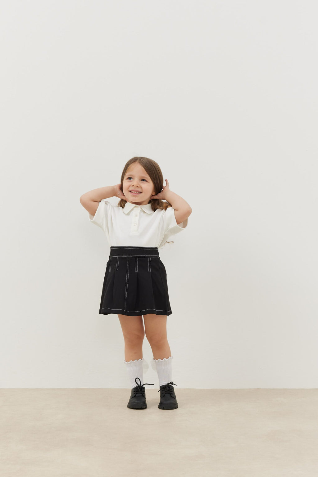 Pleated skirt black