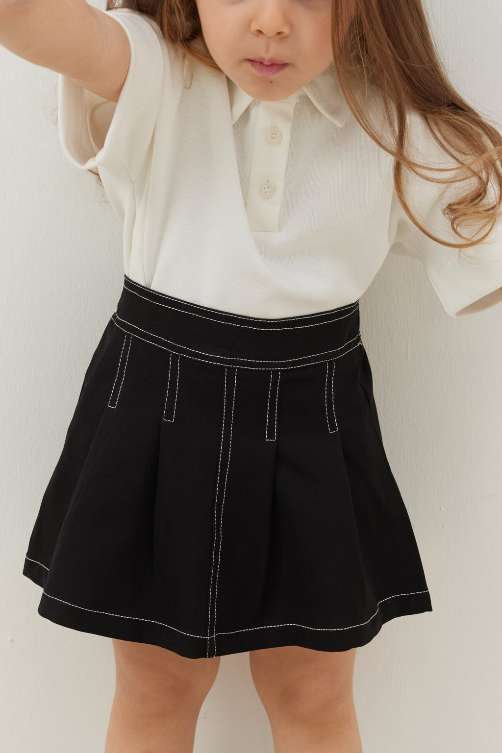 Pleated skirt black