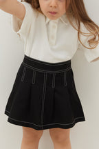 Pleated skirt black
