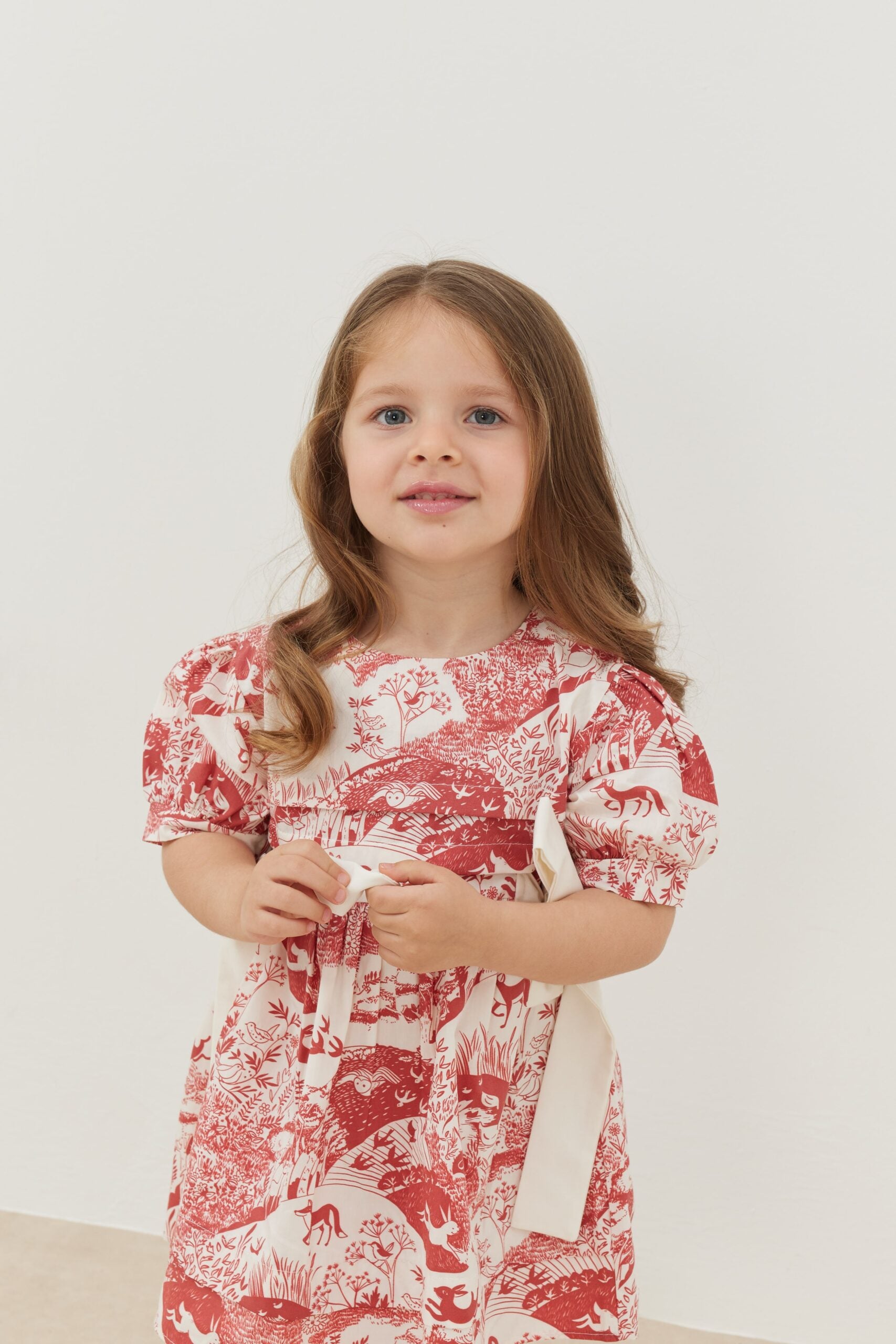 Ribbed dress claret red patterned