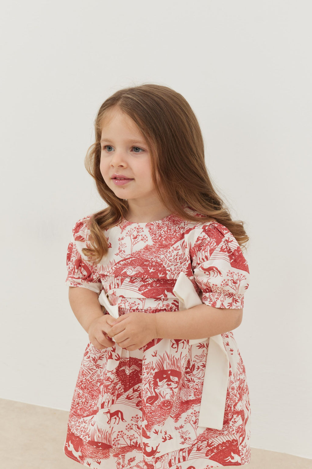 Ribbed dress claret red patterned