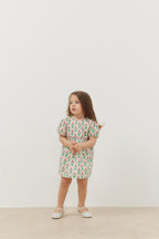 Piping dress pink floral