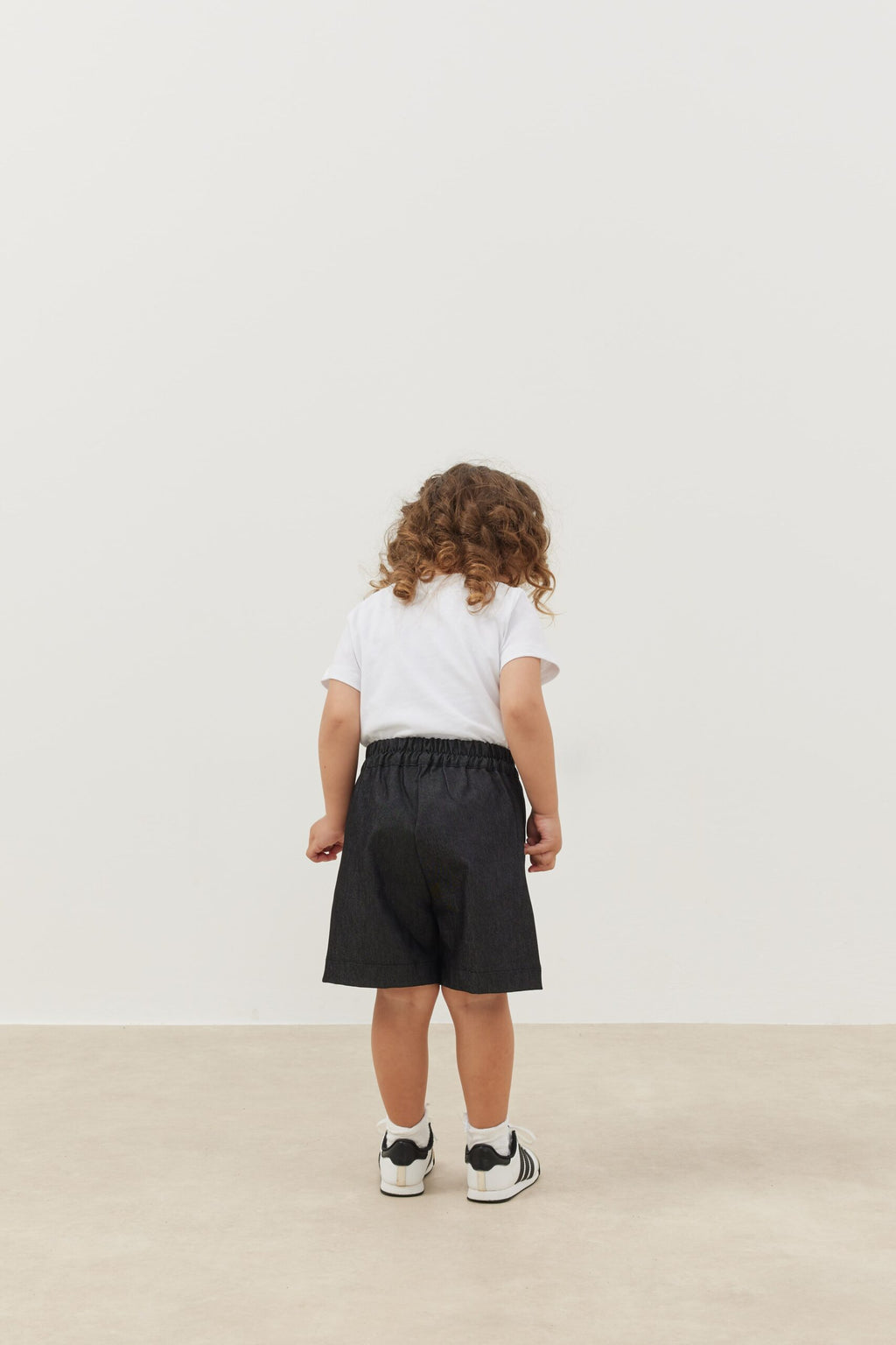 Ribbed shorts denim black