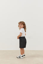 Ribbed shorts denim black