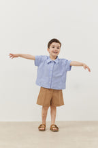 Kangaroo pocket shirt striped blue