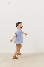 Kangaroo pocket shirt striped blue