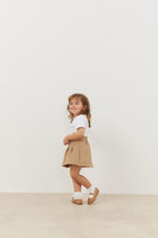 Pleated skirt beige