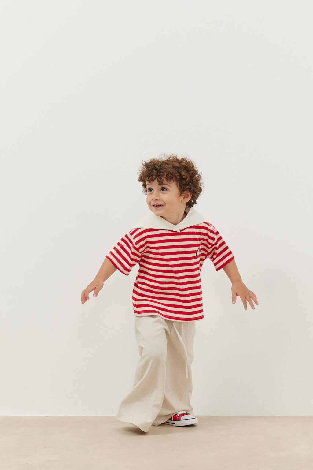Travel collar t-shirt red