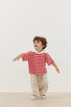 Travel collar t-shirt red