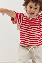 Travel collar t-shirt red