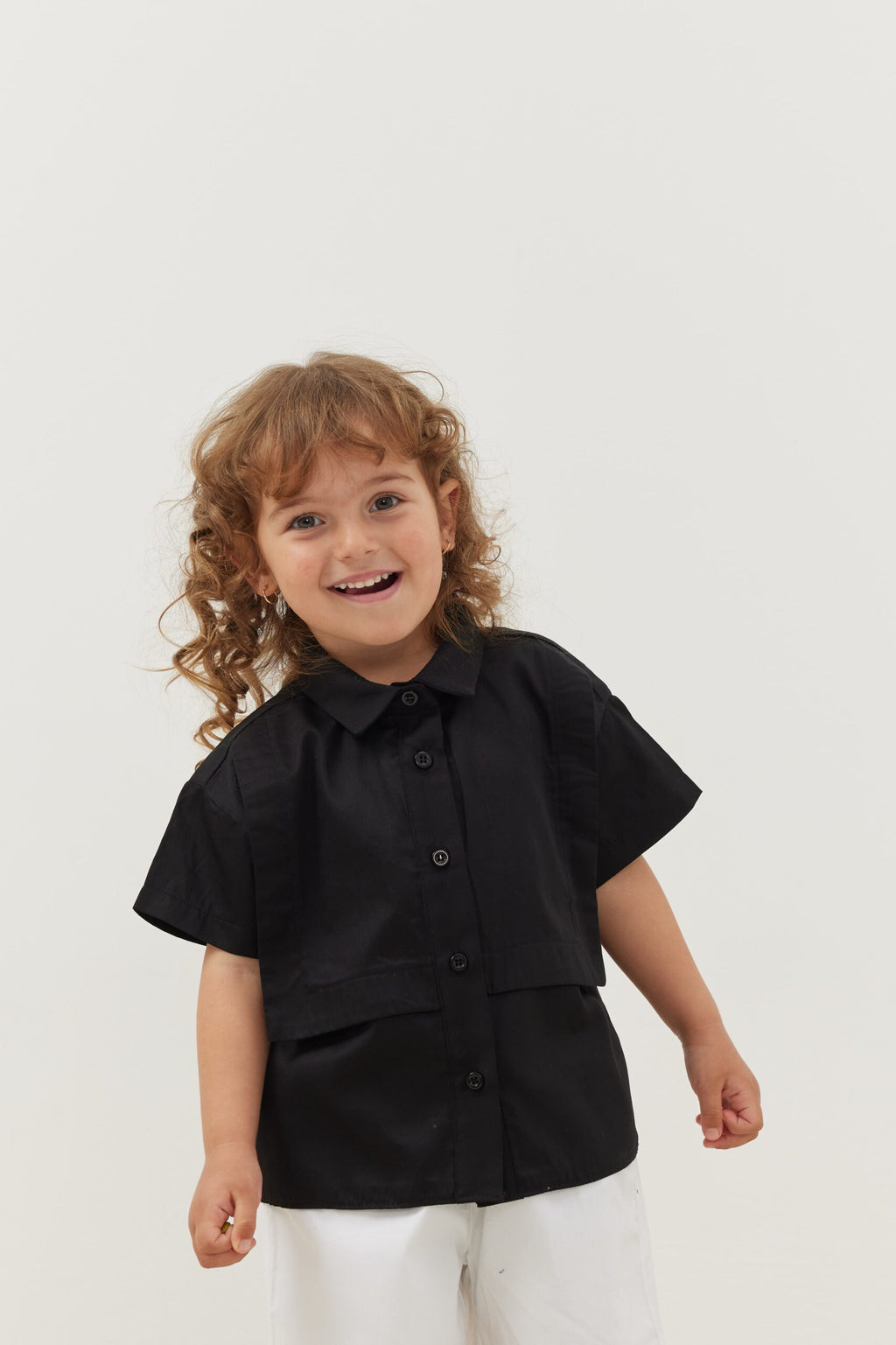 Layered shirt black