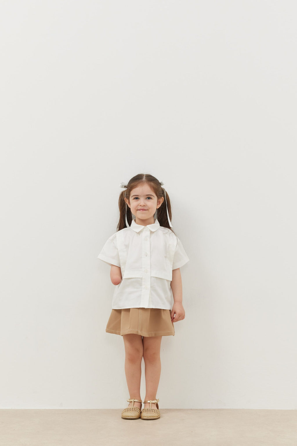 Layered shirt ecru