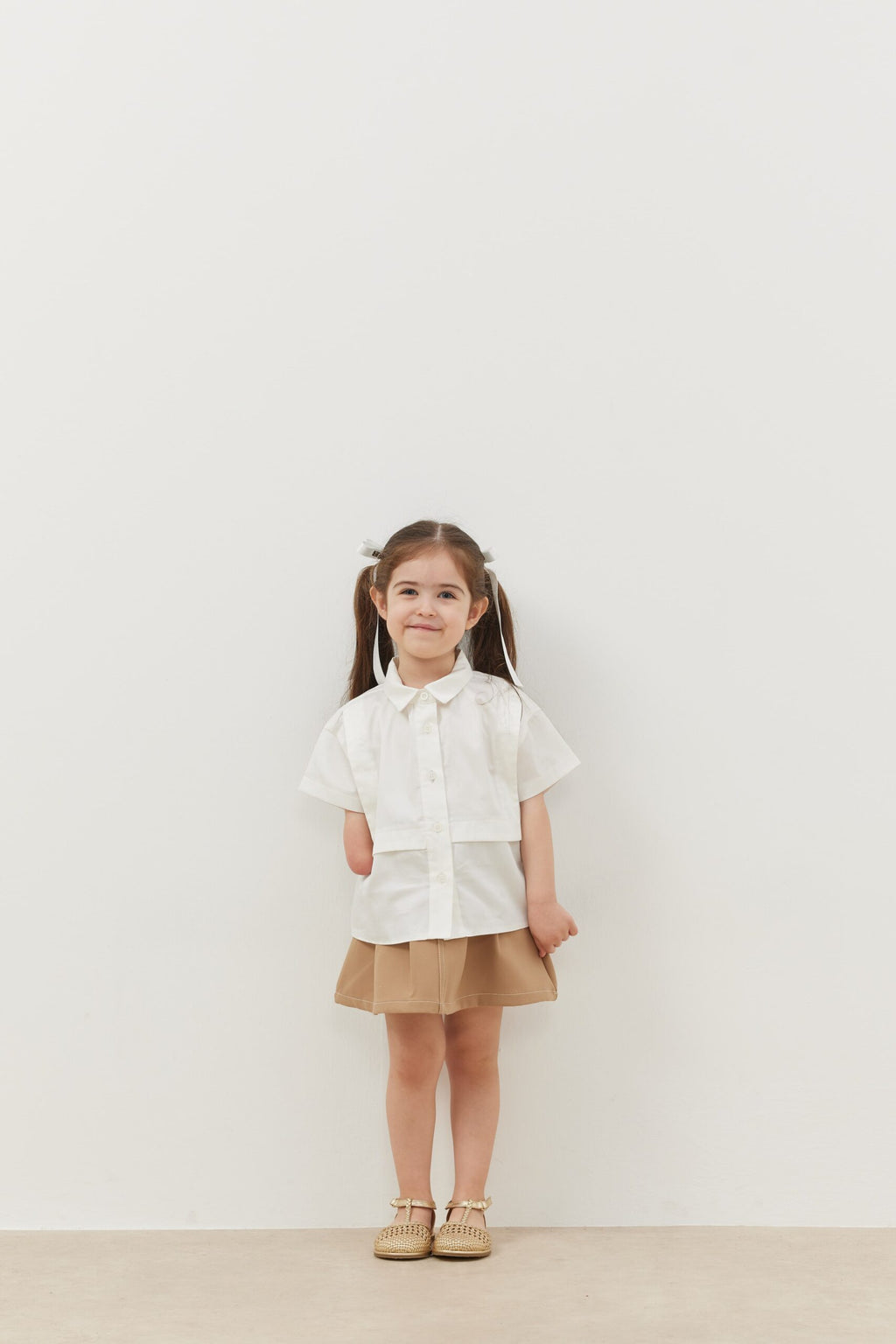 Layered shirt ecru