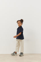 Premium polo neck oversize t-shirt navy blue