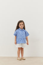Layered shirt blue