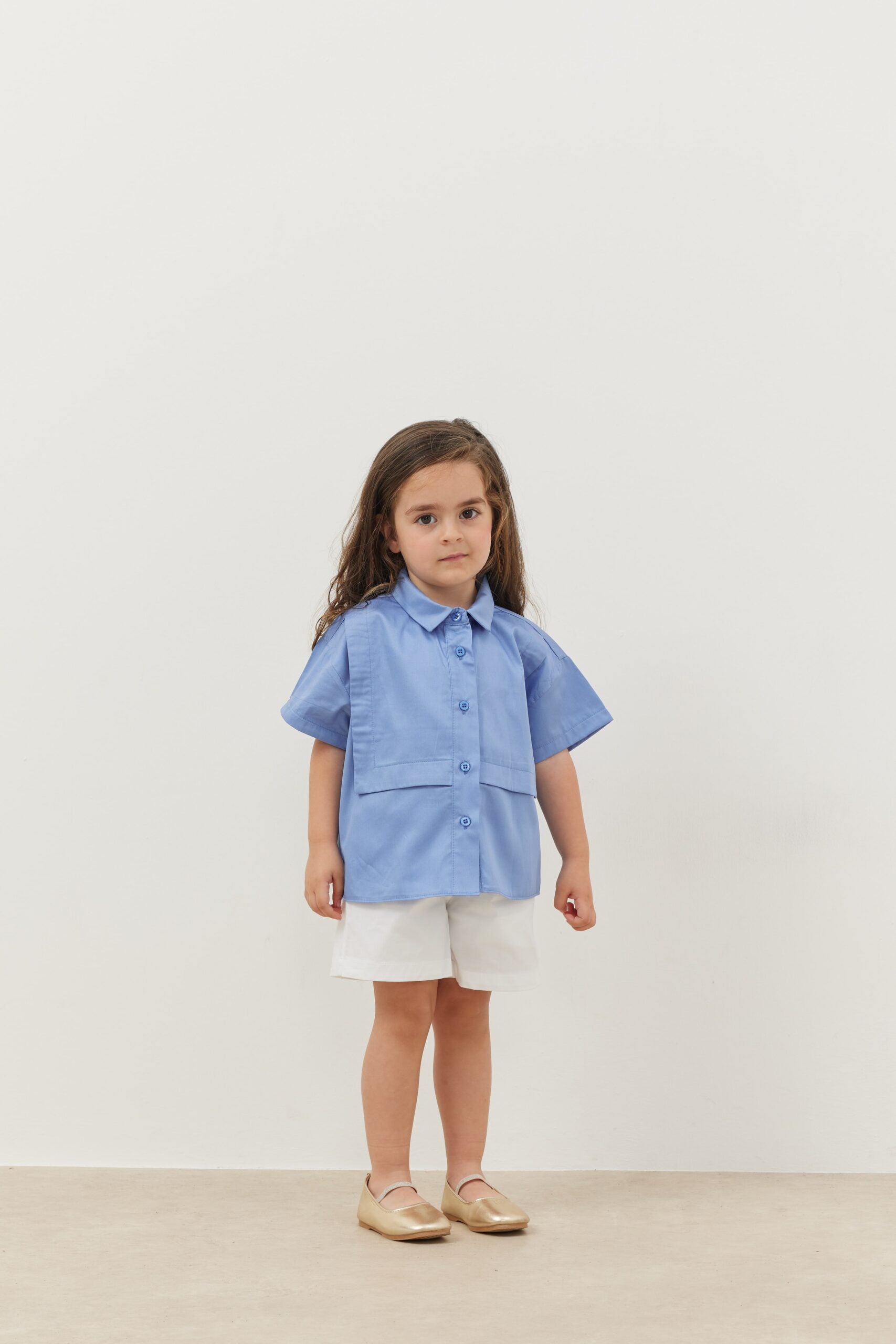 Layered shirt blue