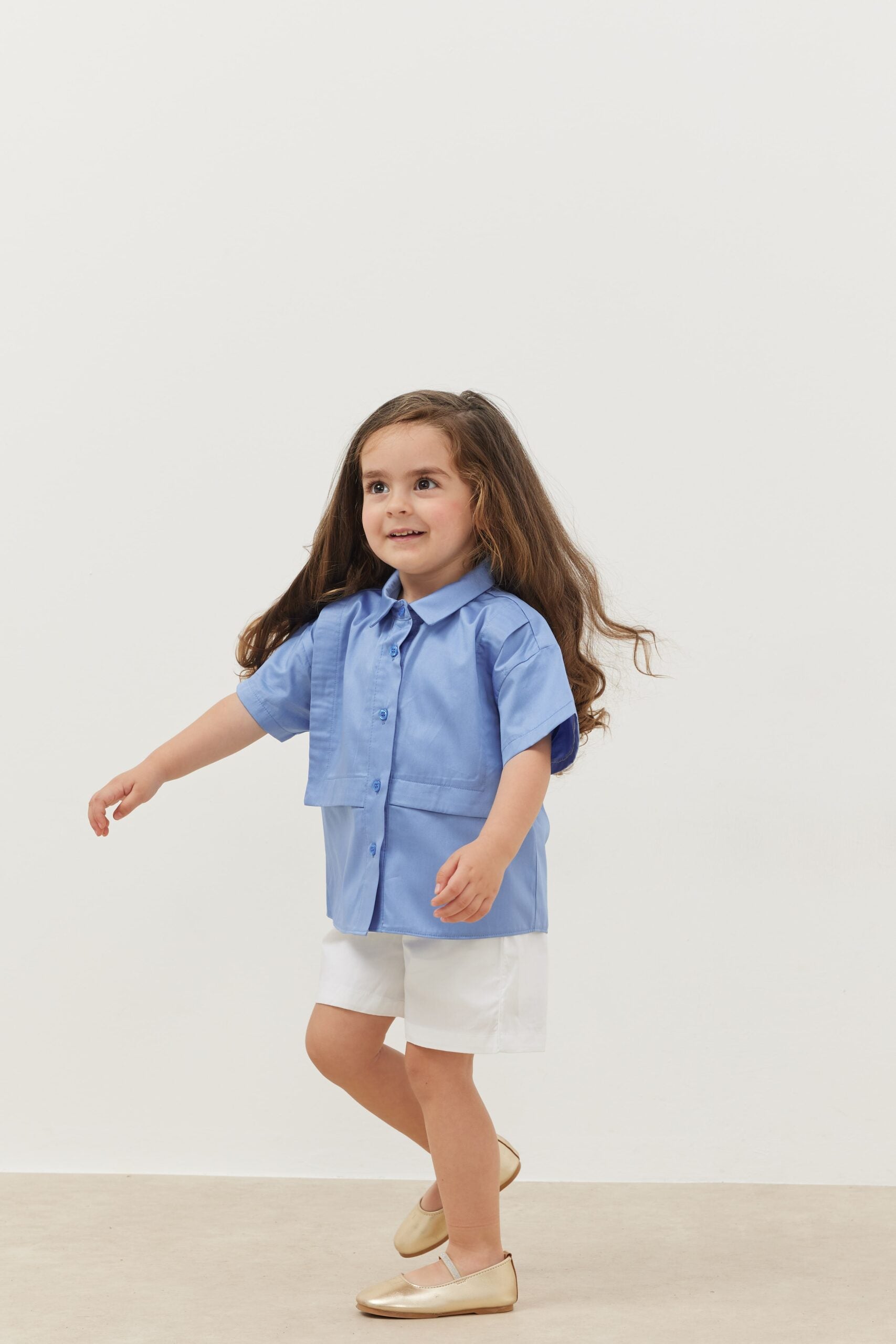 Layered shirt blue