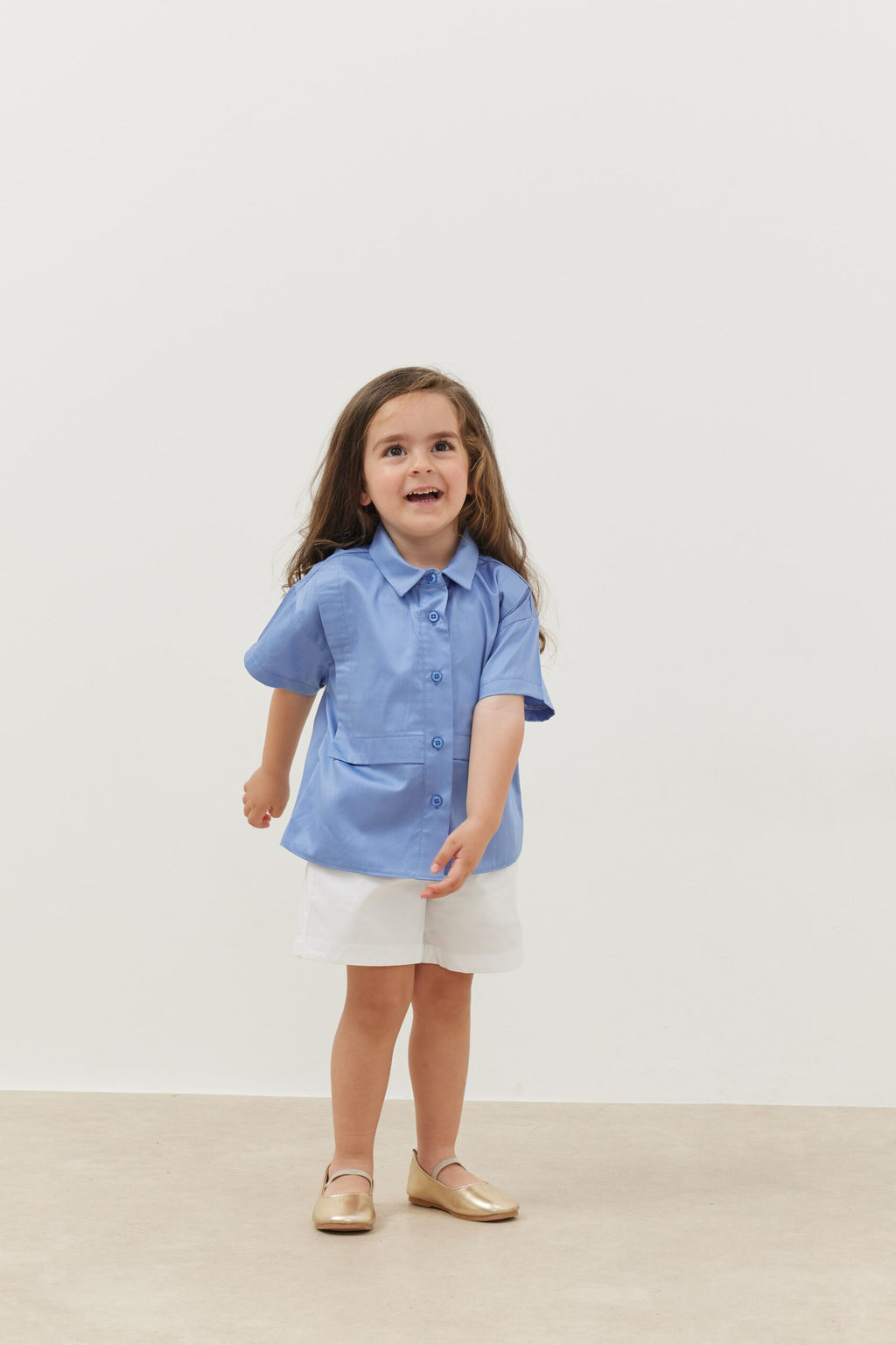 Layered shirt blue