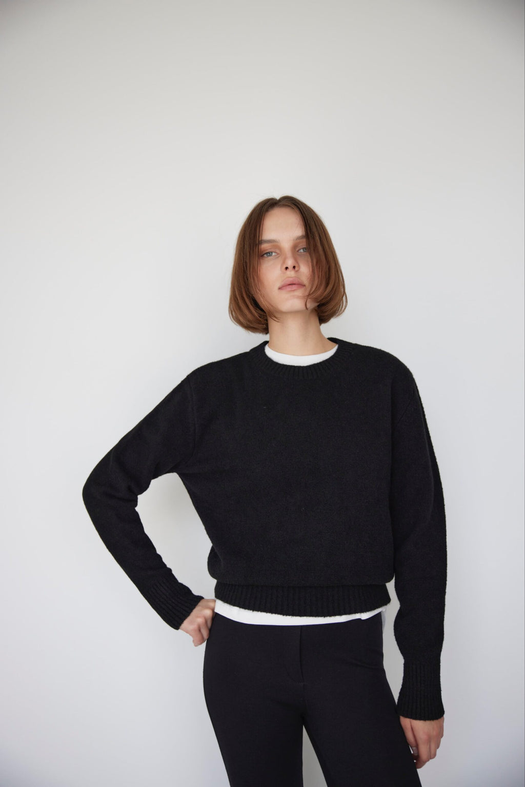 Black ester knit sweater