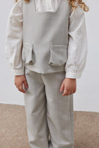 Gray plaid set