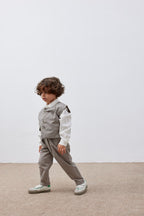 Gray plaid set