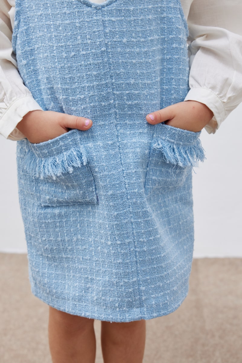 Blue tweed gilet