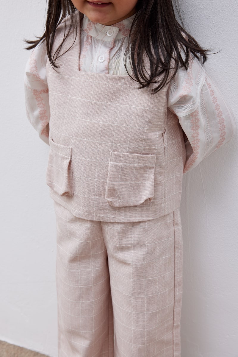 Pink plaid set