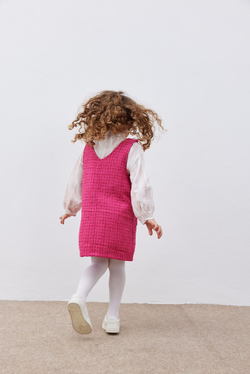 Pink tweed gilet