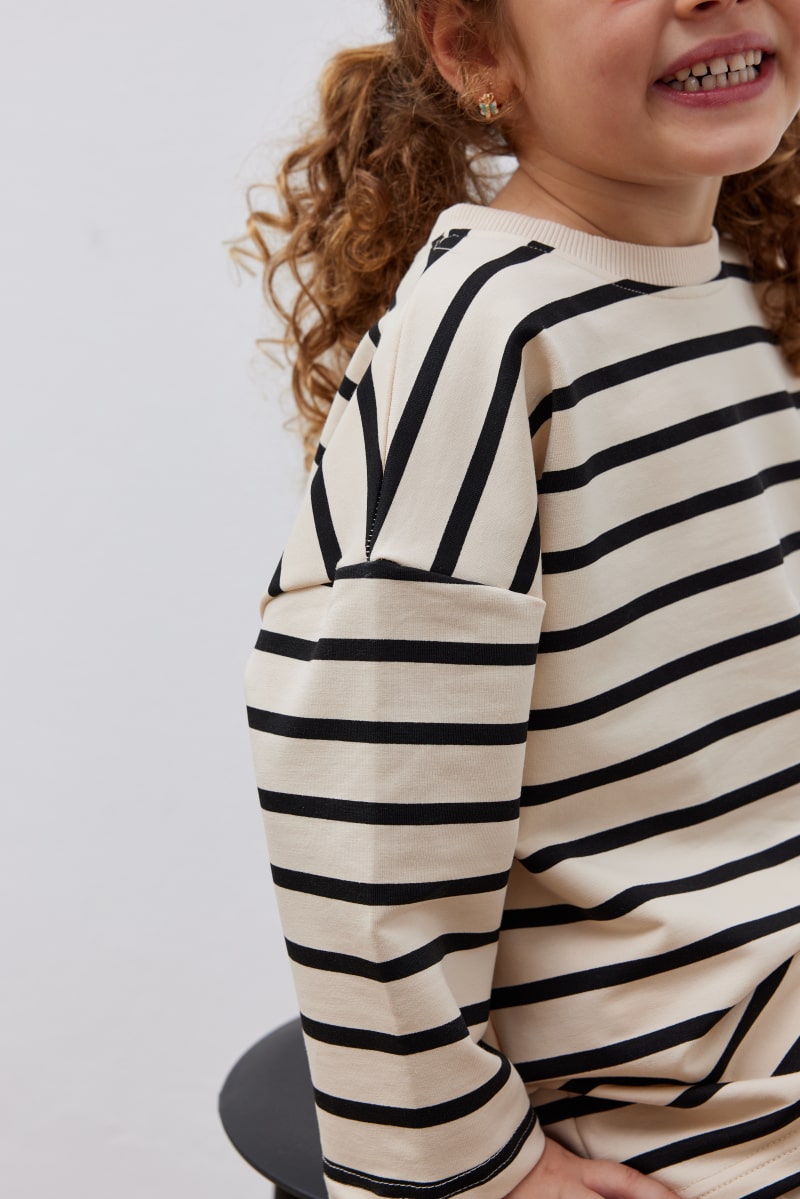 Black striped sweater