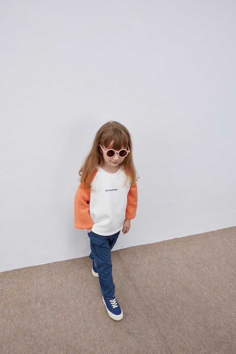 Orange college sweater