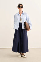 Blue Striped Poplin Shirt