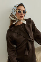Light Blue Polka Dot Modal Foulard