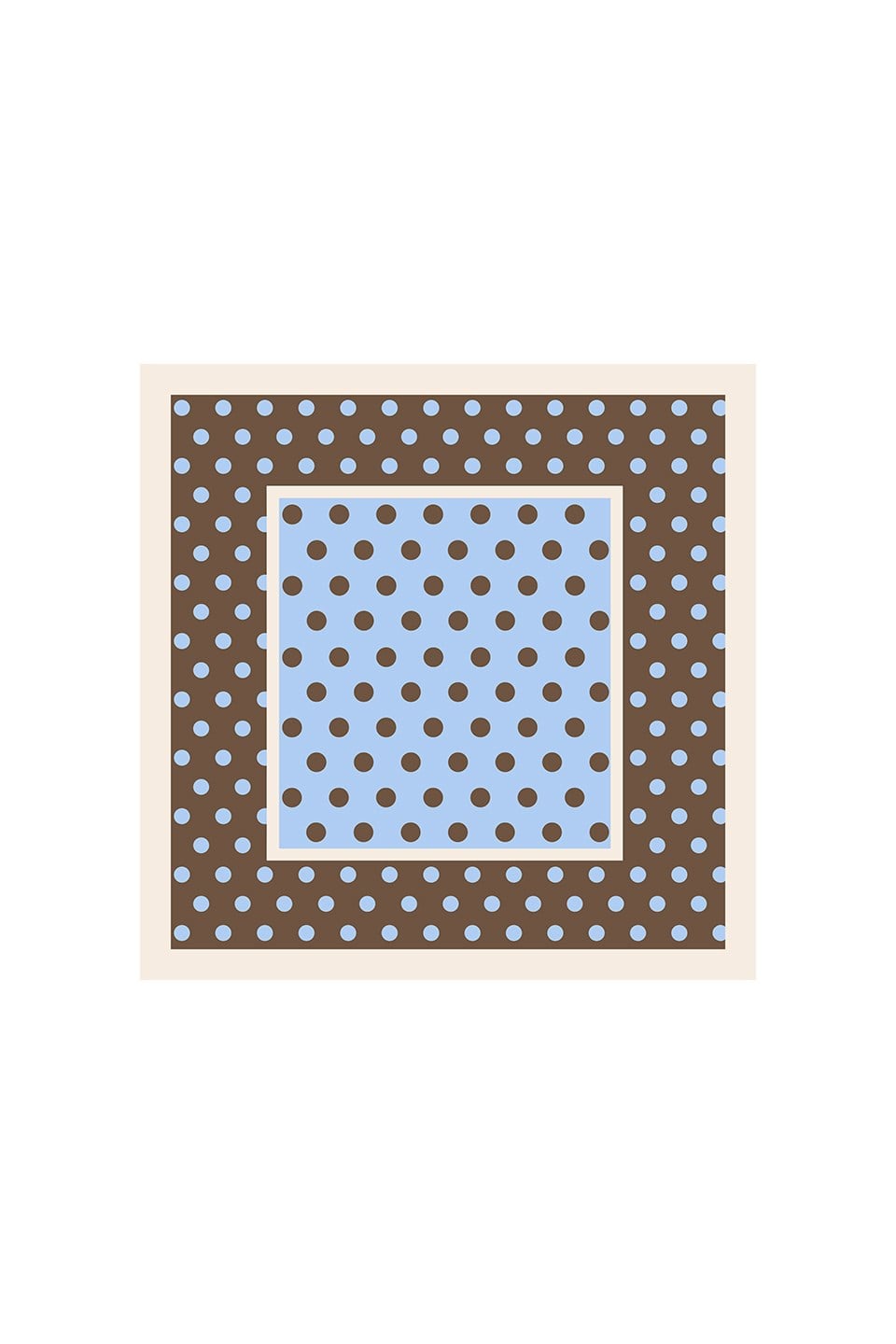 Light Blue Polka Dot Modal Foulard
