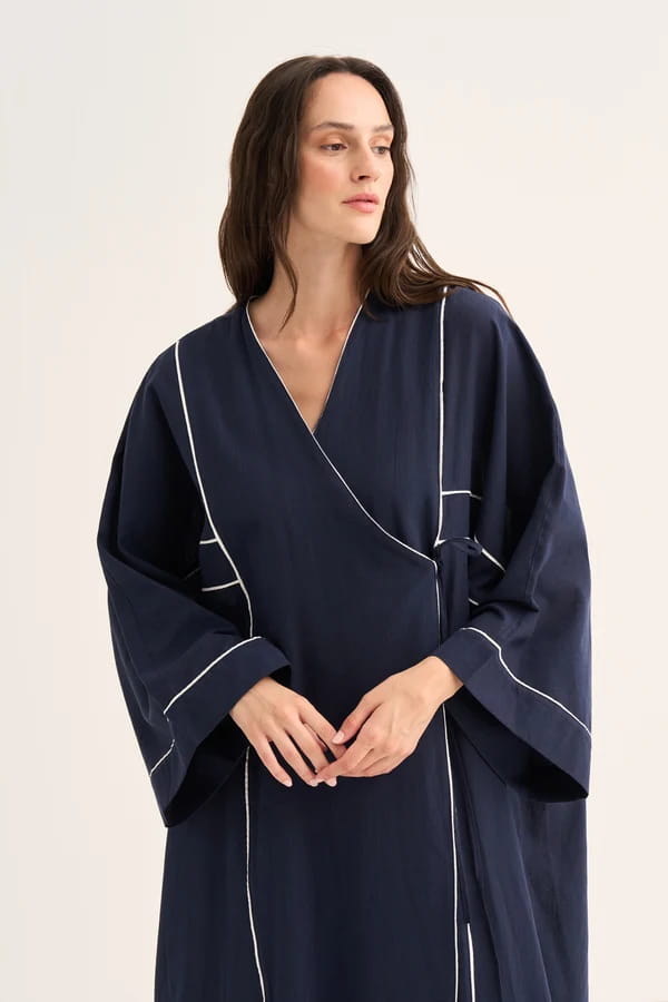 Navy Organic Cotton Abaya