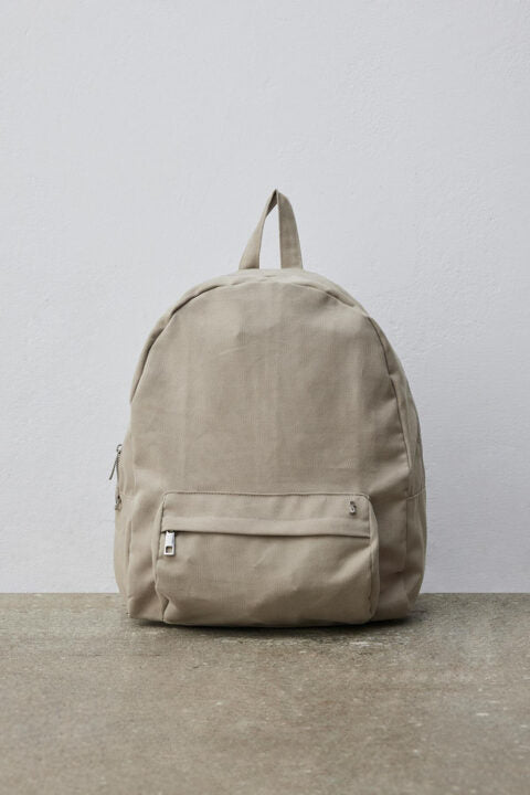 Beige basic backpack