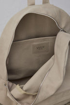 Beige basic backpack